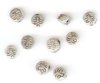 10 8x4mm Antique Silver Metal Face Beads